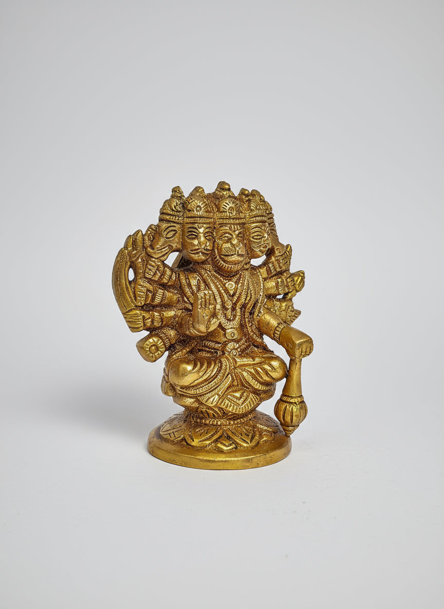Brass Small Hanuman panchmukhi Statue